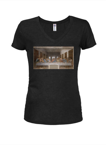 Leonardo da Vinci - The Last Supper Juniors V Neck T-Shirt
