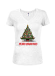 Merry Drunkmas! Juniors V Neck T-Shirt