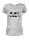 T-shirt à col en V pour juniors Master of the Obvious