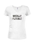 Camiseta con cuello en V para jóvenes moralmente flexibles