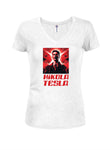 Nikola Tesla Super Star Juniors V Neck T-Shirt