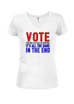 Los políticos tienen una cosa en común Camiseta con cuello en V para jóvenes