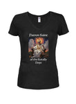 Patron Saint of the Totally Dope Juniors V Neck T-Shirt