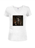 T-shirt à col en V pour enfants, chat pirate