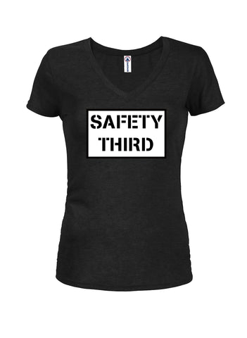T-shirt à col en V Safety Third pour juniors