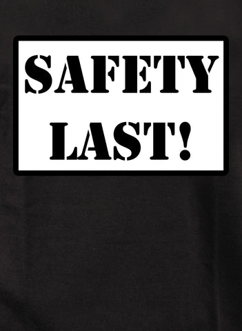 ¡La seguridad es lo último! Camiseta para niños 