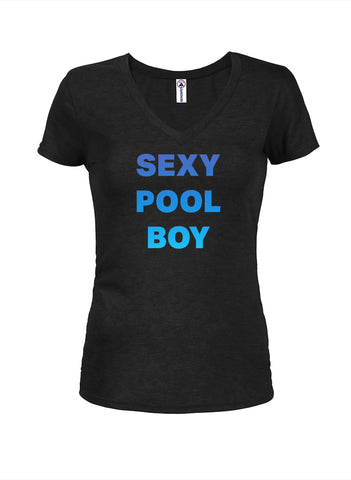 Camiseta sexy con cuello en V para niño de piscina