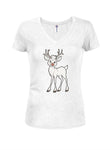 Smiling Deer Cartoon T-Shirt