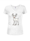 Smiling Deer Cartoon T-Shirt