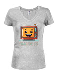 Time For TV Juniors V Neck T-Shirt