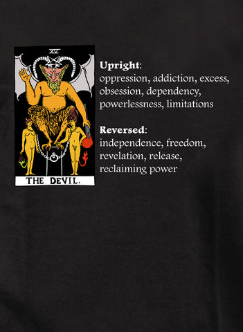 Camiseta con significado de la carta del Tarot del Diablo