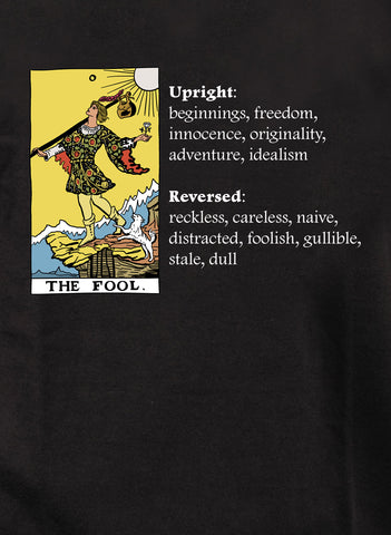 The Fool Tarot Card Significado Camiseta