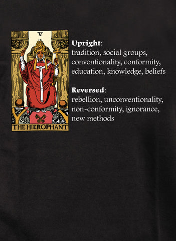 Significado de la carta del Tarot del Hierofante Camiseta para niños