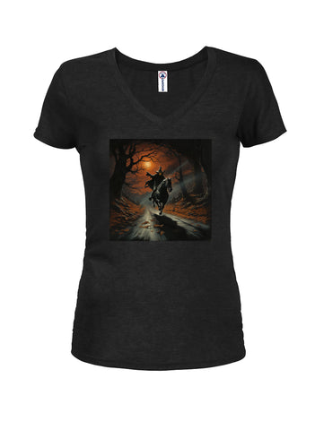 The Legend of Sleepy Hollow - The Headless Horseman Juniors V Neck T-Shirt