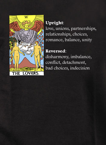 Significado de la carta del Tarot de los amantes Camiseta para niños