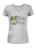La carte de tarot des amoureux signifiant T-shirt à col en V pour juniors