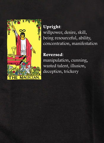 T-shirt Signification de la carte de tarot du magicien