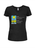 The Moon Tarot Card Meaning Juniors V Neck T-Shirt