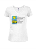 La carte de tarot de la lune signifiant T-shirt à col en V pour juniors