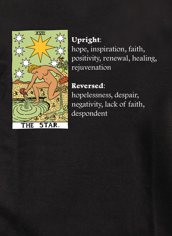 Camiseta con significado de la carta del Tarot de la Estrella