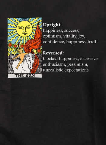 Camiseta con significado de la carta del Tarot del Sol
