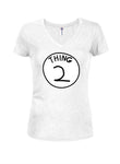 Thing 2 Juniors V Neck T-Shirt