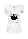This is my spirit animal Sloth Juniors V Neck T-Shirt