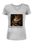 To Purr or Not to Purr Juniors V Neck T-Shirt