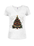 Tree of Cheer Juniors V Neck T-Shirt