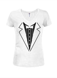 Tuxedo Juniors V Neck T-Shirt