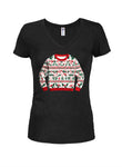 Ugly Sweater Holly Branch Juniors V Neck T-Shirt