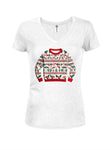 Ugly Sweater Holly Branch Juniors V Neck T-Shirt