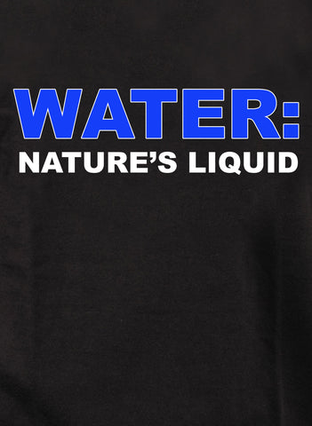 Agua: Camiseta líquida de la naturaleza