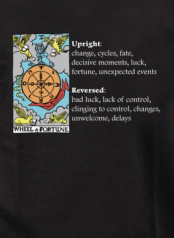 T-shirt Signification de la carte de Tarot de la Roue de la Fortune