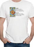 Camiseta con significado de tarjeta de tarot de la rueda de la fortuna