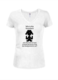 Who is this Rorschach? Juniors V Neck T-Shirt