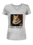 William Shakespurr Juniors V Neck T-Shirt