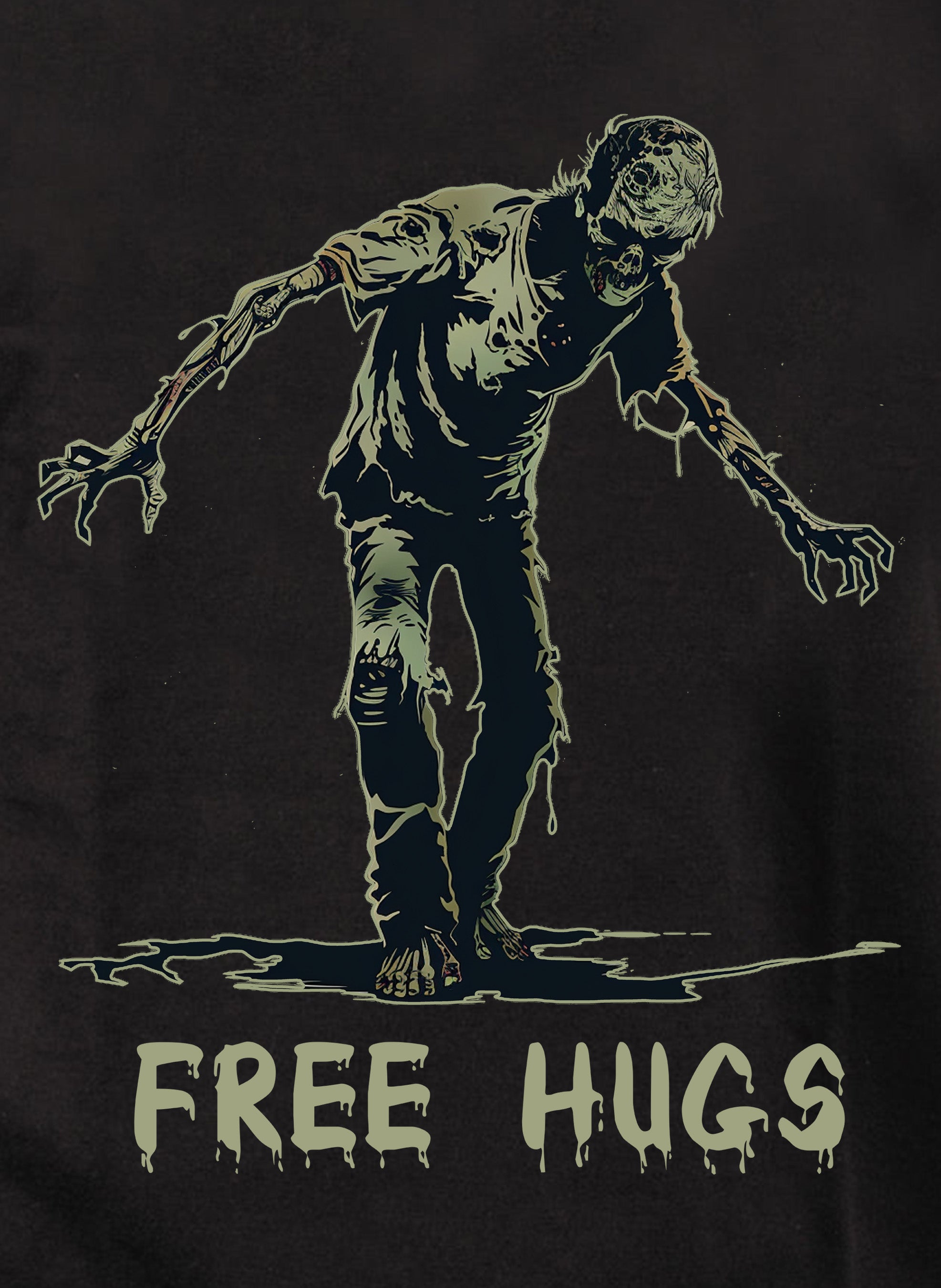 Zombie Free Hugs T-Shirt | Funny Zombie Graphic Tee