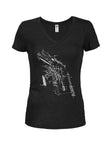 1911 Gun Schematic Juniors V Neck T-Shirt