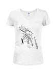 1911 Gun Schematic - Camiseta con cuello en V para jóvenes