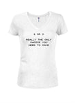 1 or 0 Really the Only Choice You Need to Make Juniors V Neck T-Shirt