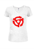 45 Record Spindle Symbol - Camiseta con cuello en V para jóvenes