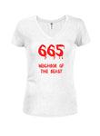 665 Vecino de la Bestia Juniors Camiseta con cuello en V