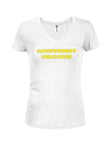 ACHIEVEMENT UNLOCKED Juniors V Neck T-Shirt