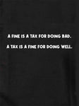 A Fine is a Tax for Doing Bad T-Shirt