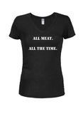 TOUTE la viande. T-shirt tout le temps à col en V pour juniors