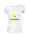 Après lundi et mardi, même le calendrier indique WTF Juniors T-Shirt Col en V