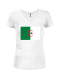 T-shirt à col en V pour juniors avec drapeau de l'Algérie