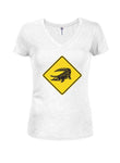 Alligator Crossing Juniors V Neck T-Shirt