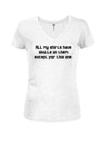 Toutes mes chemises ont des crânes sauf celle-ci T-shirt junior à col en V